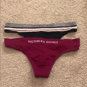 Victoria’s Secret Seamless Logo Thong Bundle
